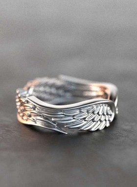 极速Newb Vintage Fashion Punk  Fairy Feather Wings Ring Ladi