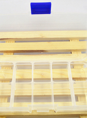 极速10 Grids Compartments Plastic TFransparent Organizer Jew