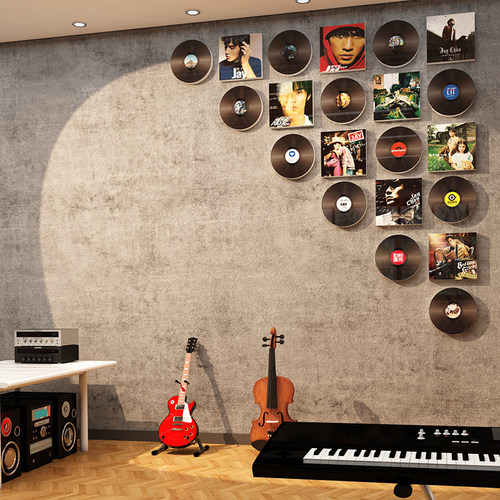 极速网红烧烤店墙面装饰品创意工业风酒I吧场景布置周杰伦黑胶唱 - 图3