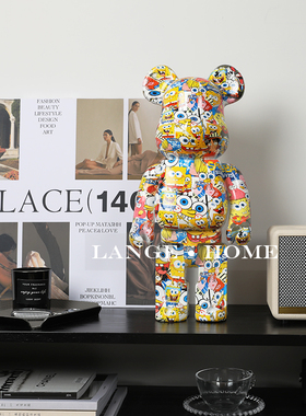 极速网红卡通潮玩暴力熊落地大摆件客厅沙发O旁售楼处酒店大堂软