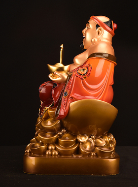 新品叠染彩铜越南财p神爷文财神佛像居家供奉摆件店铺开业