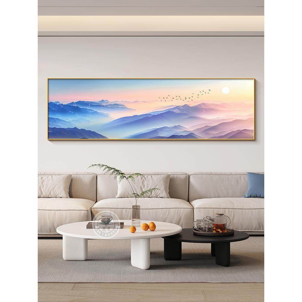 旭日东升客厅东墙装饰画背有靠山沙发后面挂画紫气东来卧室床头画,淘宝优惠券,粉丝福利购,淘宝优惠卷