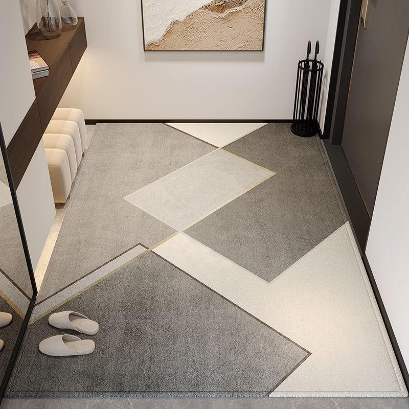 入户门地垫进门地毯202t3新款耐脏免洗门口脚垫客厅大门高级灰色 - 图1