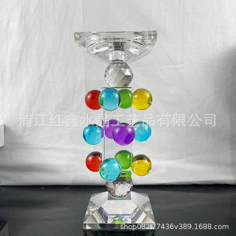 欧式彩色透明水晶玻璃烛台浪漫玻璃蜡烛台特大婚庆家居房装饰摆件,淘宝优惠券,粉丝福利购,淘宝优惠卷
