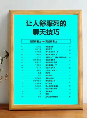 高情商聊天话术技巧玻璃相框