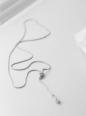 轻奢小众绳结毛衣链女长款项链极简冷淡风百搭潮网红设计感高级