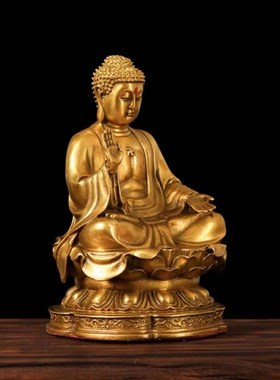 释迦牟尼佛像摆件铜像p居家供奉大日如来佛祖三宝佛释迦摩尼天坛