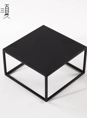 黑色金属小型铁架底座工艺品摆A件中式茶桌盆栽铁艺置物展示架摆