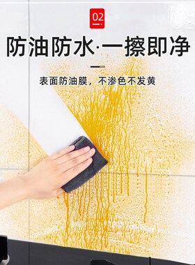2025新款厨房防油贴纸耐高温静电墙纸可客制化墙面保护膜