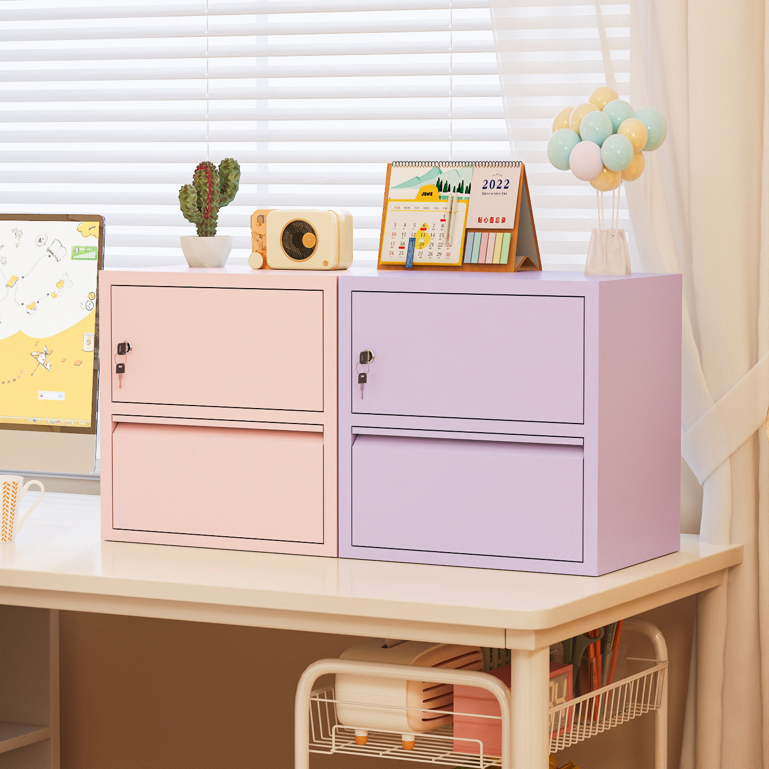 桌面带抽信盘收纳A4纸文件收纳架财务公章收纳密码锁铁皮柜密码箱,淘宝优惠券,粉丝福利购,淘宝优惠卷