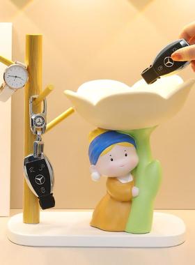 入户玄关钥匙收纳摆件客厅电视柜鞋柜家居装饰品搬家乔迁新居礼物