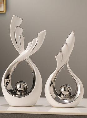 轻奢高档电视柜装饰摆件艺术家居客厅玄关酒柜领导办公室风生水起