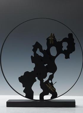 新中国风创意铁工艺饰品客厅室内艺术入口电视柜软装样板间配件