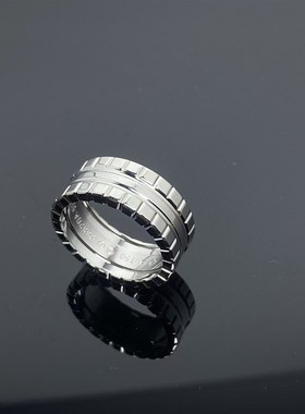 新款宽版带钻冰块戒指高级感小方块冰糖光面窄版男女情侣对戒婚戒