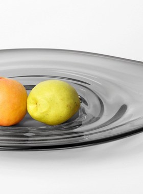 现代轻奢样板房间客厅茶几玻璃水果盘摆件室内装饰盘家用