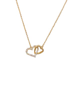 法式时尚轻奢精致简约镂空爱心锆石项链小众设计感高级锁骨链