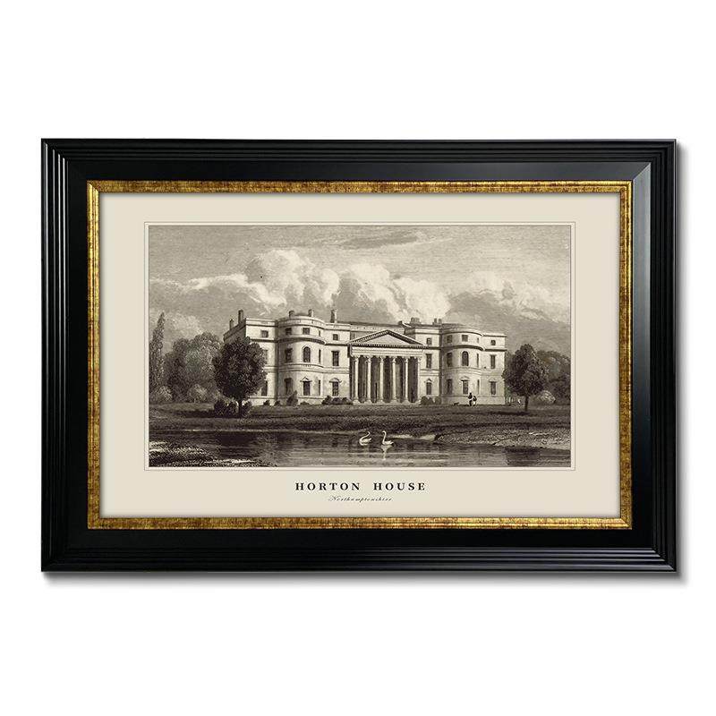 美式建筑挂画复古欧式风格餐厅墙面装饰品走廊过道壁画法式装饰画,淘宝优惠券,粉丝福利购,淘宝优惠卷