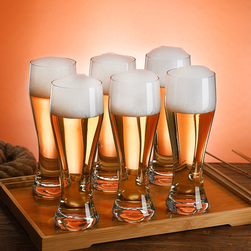 玻璃杯茶杯带把手家用防摔啤酒杯子耐高温扎啤喝水男泡茶水杯 - 图1