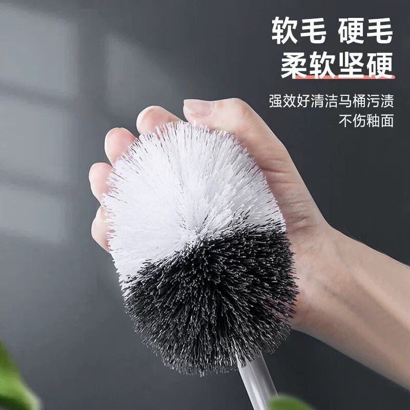 Household no dead angle extended handle wall-mounted toilet brush