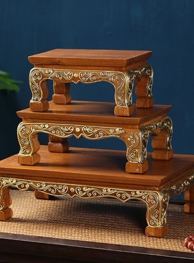 极速异丽泰式实木佛像坐s台泰国木质工艺品摆件家用观音供架供奉