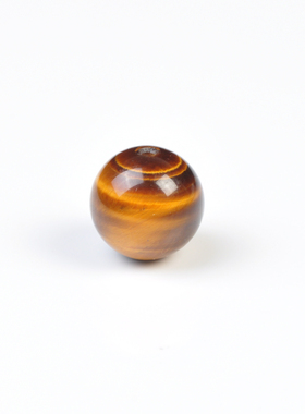 天然虎眼石单珠金蓝红黄猫眼石散珠DIY手链虎睛石水晶珠弟子隔珠