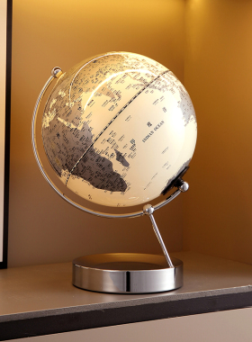轻奢高档发光地球仪摆件客厅电视柜酒柜办公室桌面家居装饰品摆设
