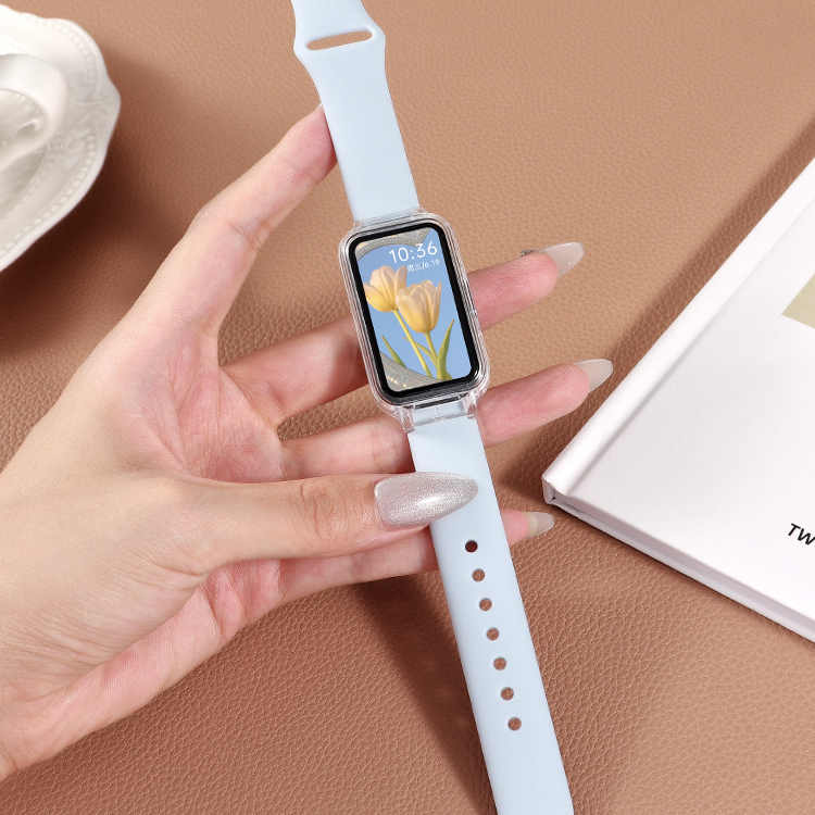 适用于华为手环10/9/8/7硅胶表带反扣智能手环七八九十代腕带男女款运动10NFC高级感荣耀手环10/9/7/6替换带 - 图0