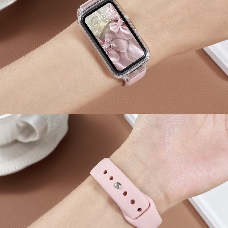 适用于华为手环10/9/8/7硅胶表带反扣智能手环七八九十代腕带男女款运动10NFC高级感荣耀手环10/9/7/6替换带 - 图2