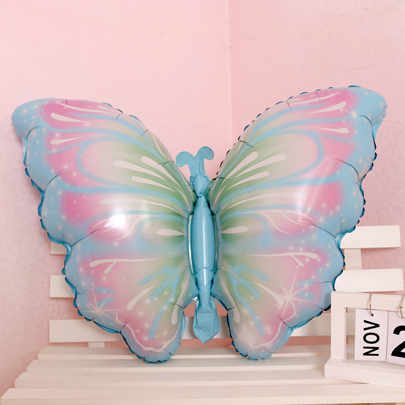 新款幻彩渐变蝴蝶造型气球儿童生日户外活动装饰橱窗布置拍照礼物,淘宝优惠券,粉丝福利购,淘宝优惠卷