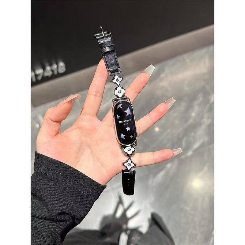 适用小米新款手环10nfc智能手表9nfc表带8nfc皮质女款专用7表带 - 图2