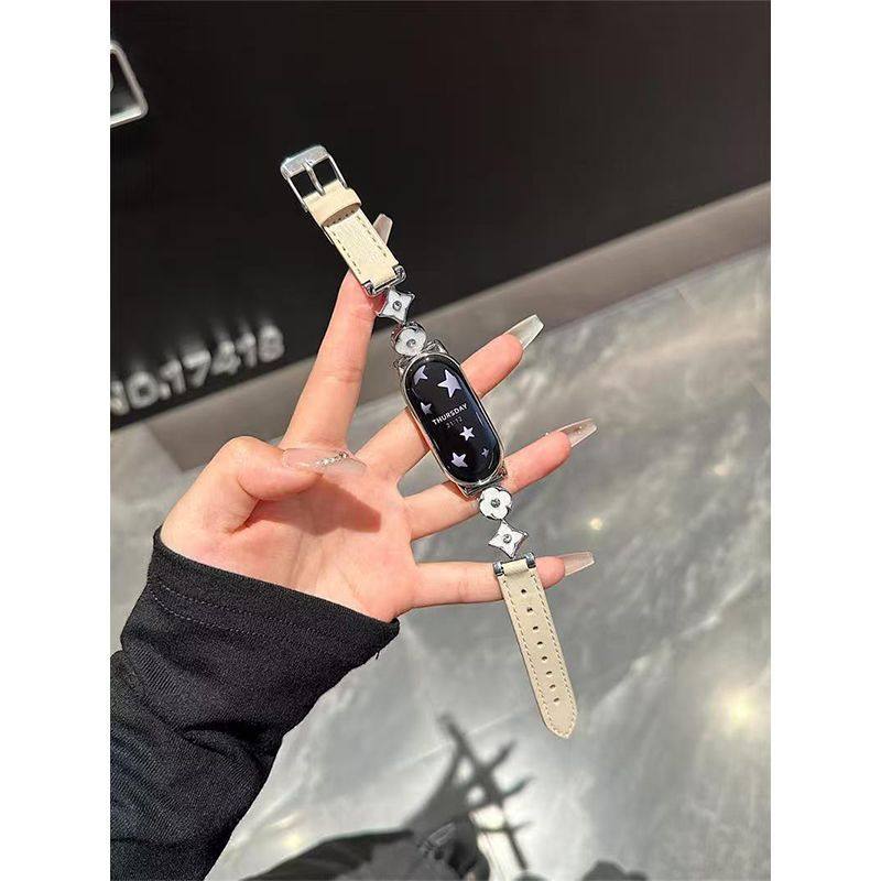 适用小米新款手环10nfc智能手表9nfc表带8nfc皮质女款专用7表带 - 图3