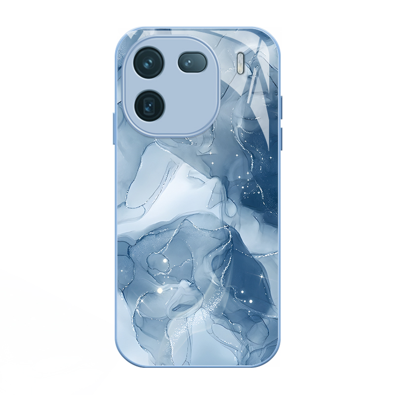 适用iqoo12手机壳新款iqoo11pro彩绘晕染vivo防摔iqoo10可爱女网红iqoo9高档iqoo8/7金属玻璃高级感镜头全包