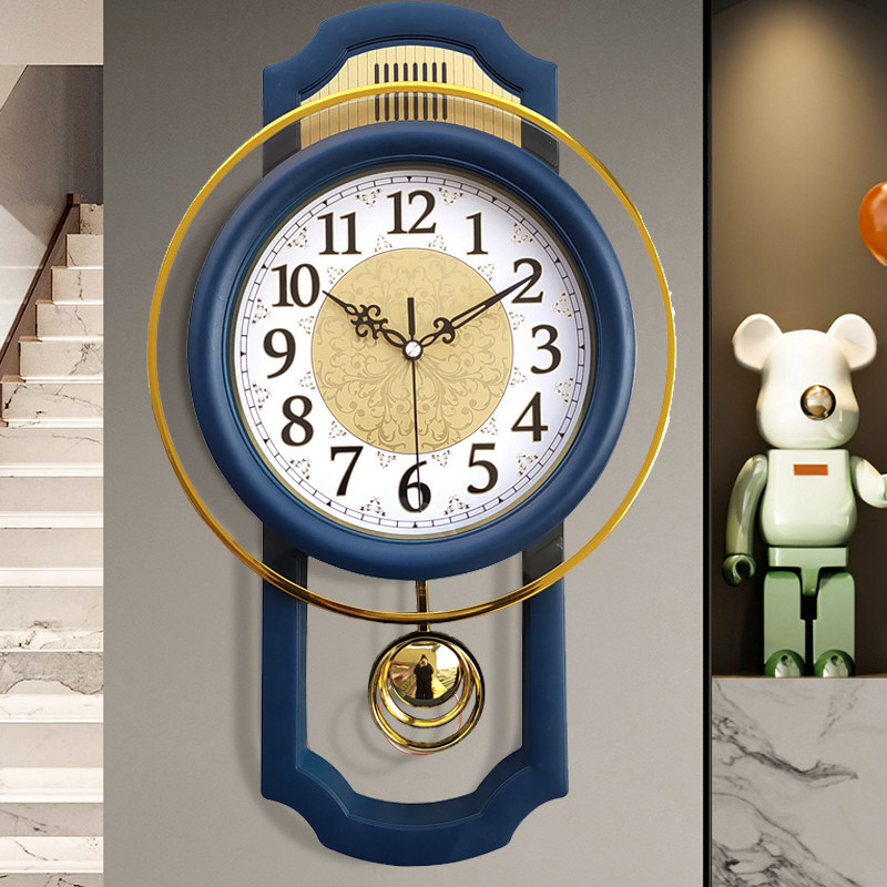 康巴丝欧式复古摇摆钟表客厅卧室石英钟挂钟电子钟挂墙时钟挂表,淘宝优惠券,粉丝福利购,淘宝优惠卷