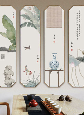 极速新中式装饰画客n厅沙发背景墙挂画茶室禅意中国风入户玄关四