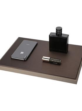 极速简约创意f方形皮革托盘样板间装饰摆饰客厅桌面收纳盘软装饰