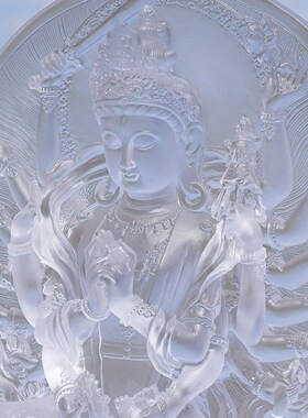 新品真琉璃准提佛母像藏传密宗家居供奉佛像佛堂装饰X佛具用品桌