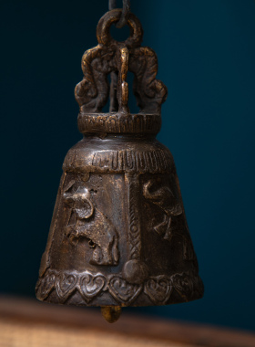 新品东南亚工艺品j实木铃铛客厅书房摆设 泰式风格SPA酒店足浴装