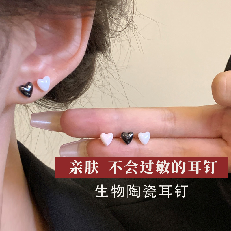 彩色豆豆耳钉2024年新款爆款适合夏天的耳环女小巧精致养耳洞耳饰