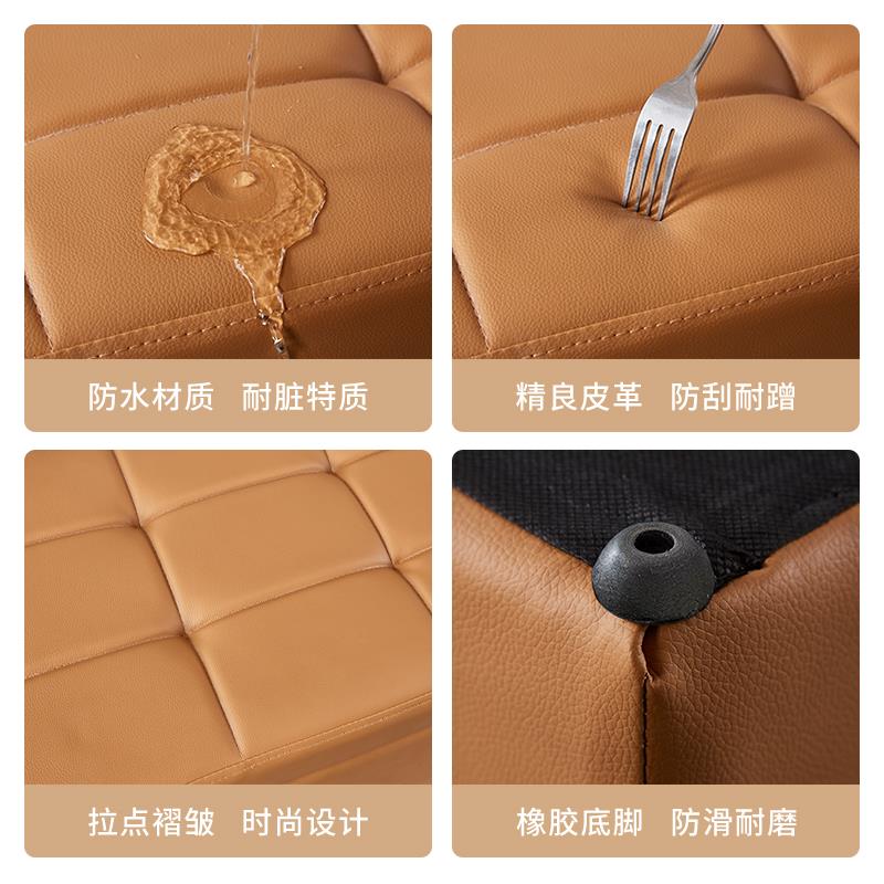 换鞋凳家用收纳储物凳子可坐门口穿鞋凳板凳皮墩试衣间小沙发凳子 - 图2