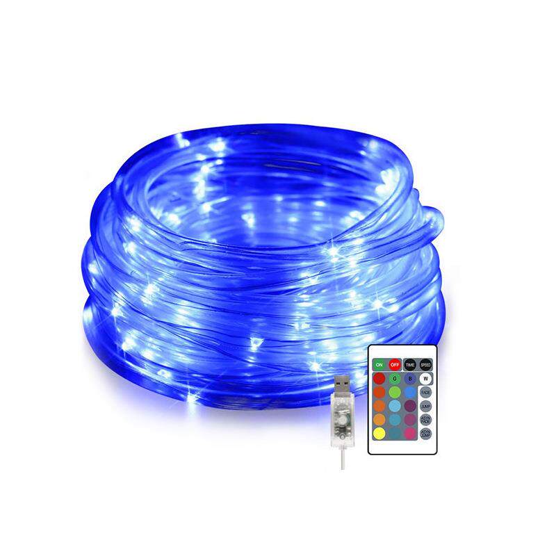 跨境RGB32色管子灯串户外装饰绕树防水遥控圣诞装饰led管子闪灯串 - 图3