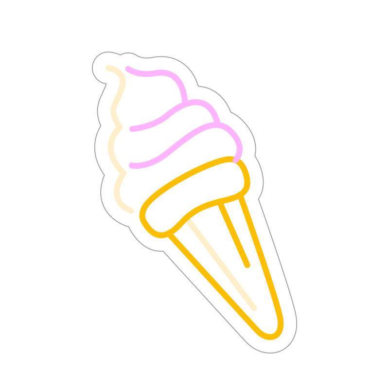 霓虹灯发光字甜筒广告牌创意吸塑火锅店商场电玩城招牌led灯牌,淘宝优惠券,粉丝福利购,淘宝优惠卷