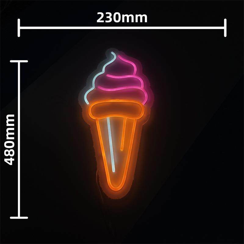 霓虹灯发光字甜筒广告牌创意吸塑火锅店商场电玩城招牌led灯牌,淘宝优惠券,粉丝福利购,淘宝优惠卷