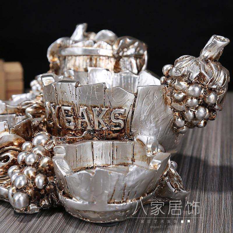 欧式复古木桶红酒架可放四个酒杯 酒柜装饰品树脂摆件工艺品 热卖,淘宝优惠券,粉丝福利购,淘宝优惠卷