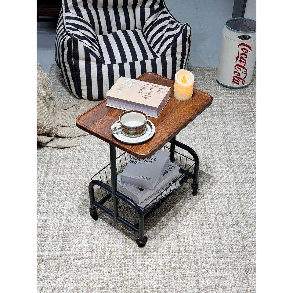 沙发边几可移动客厅小推车置物架带轮奶油风小茶几家用简易小桌子,淘宝优惠券,粉丝福利购,淘宝优惠卷