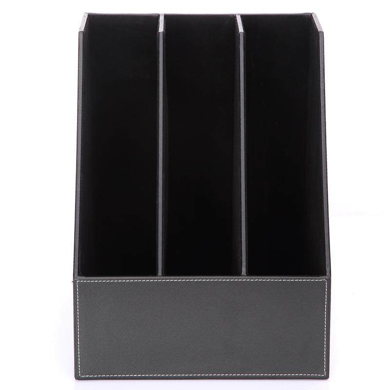 厂家直供文件框商务办公用品皮革三联文件架创意A4资料收纳架筐座,淘宝优惠券,粉丝福利购,淘宝优惠卷