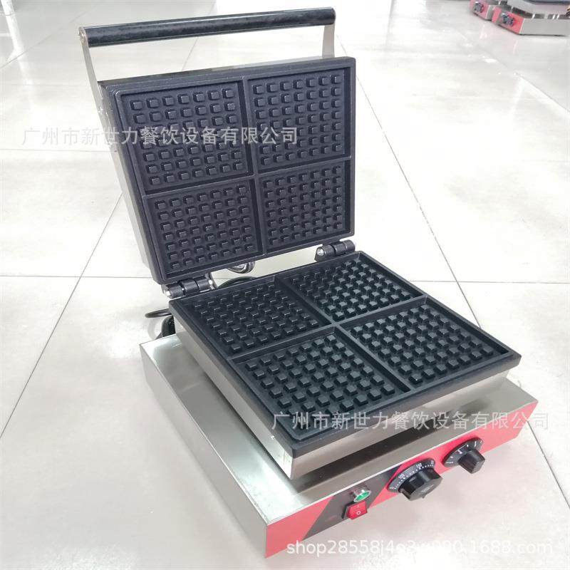 小格4片华夫饼机四片华夫炉格子饼双面加热不粘锅松饼机小吃设备,淘宝优惠券,粉丝福利购,淘宝优惠卷