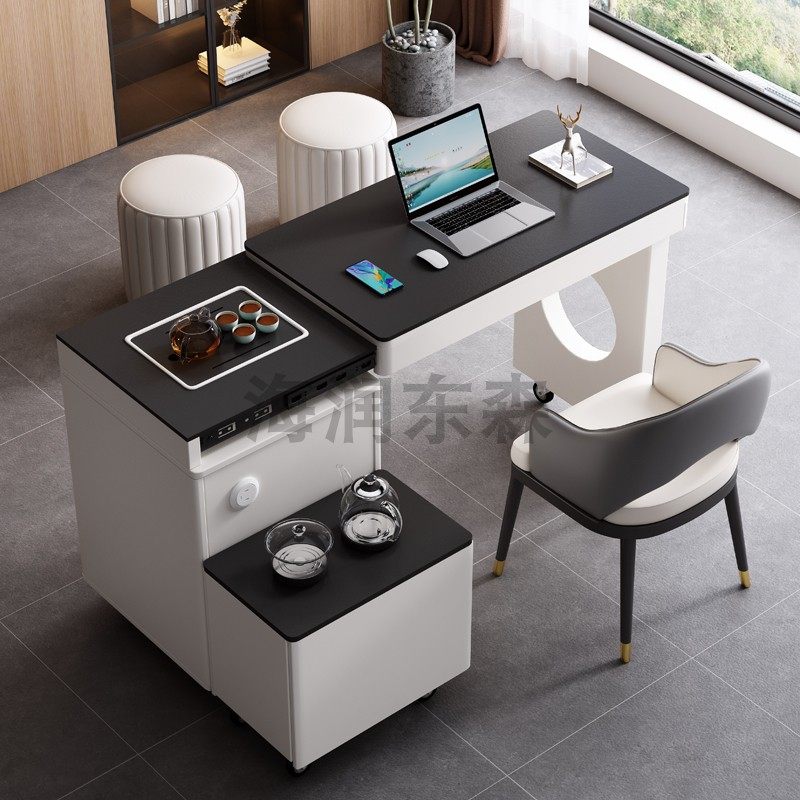 阳台茶桌椅组合多功能岩板功夫泡茶家用小户型旋转伸缩可移动茶台,淘宝优惠券,粉丝福利购,淘宝优惠卷