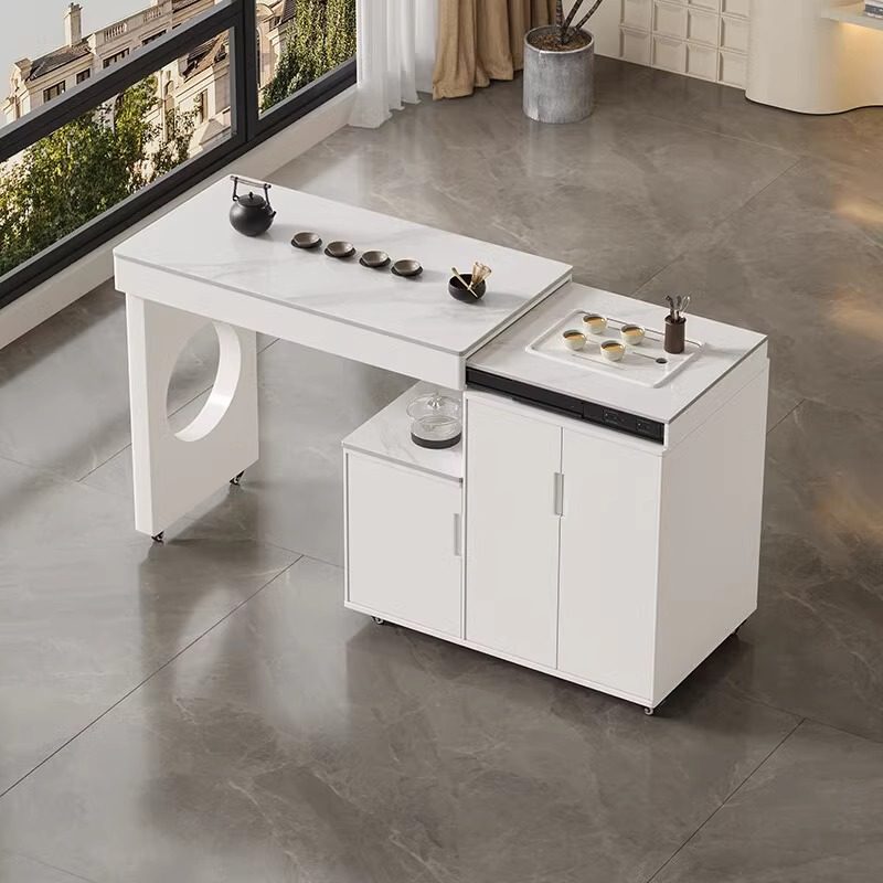 轻奢伸缩岩板茶台阳台家用小茶台可移动茶桌椅组合客厅茶台可旋转,淘宝优惠券,粉丝福利购,淘宝优惠卷