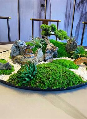 极速酒店会所圆桌转盘中间摆件y圆桌中心摆台餐桌花摆花圆形装饰