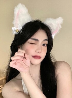 狼耳发箍女兽耳狐狸毛绒猫咪耳朵男生发卡手作头饰狗狗cos配饰男